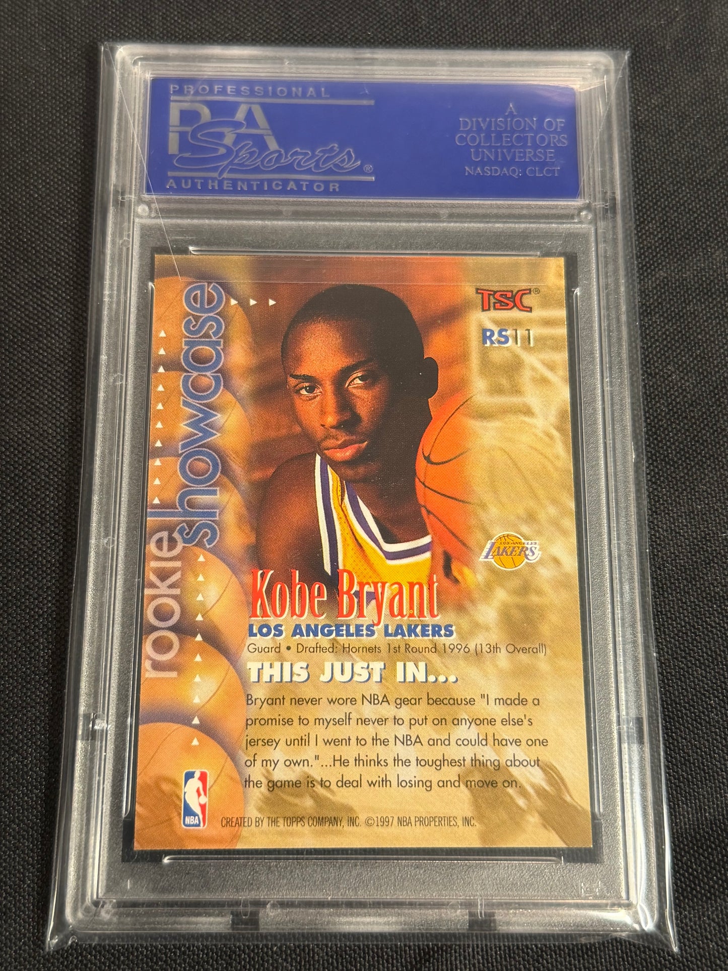 1996 Stadium Club Rookie Showcase Kobe Bryant #RS11 PSA 10