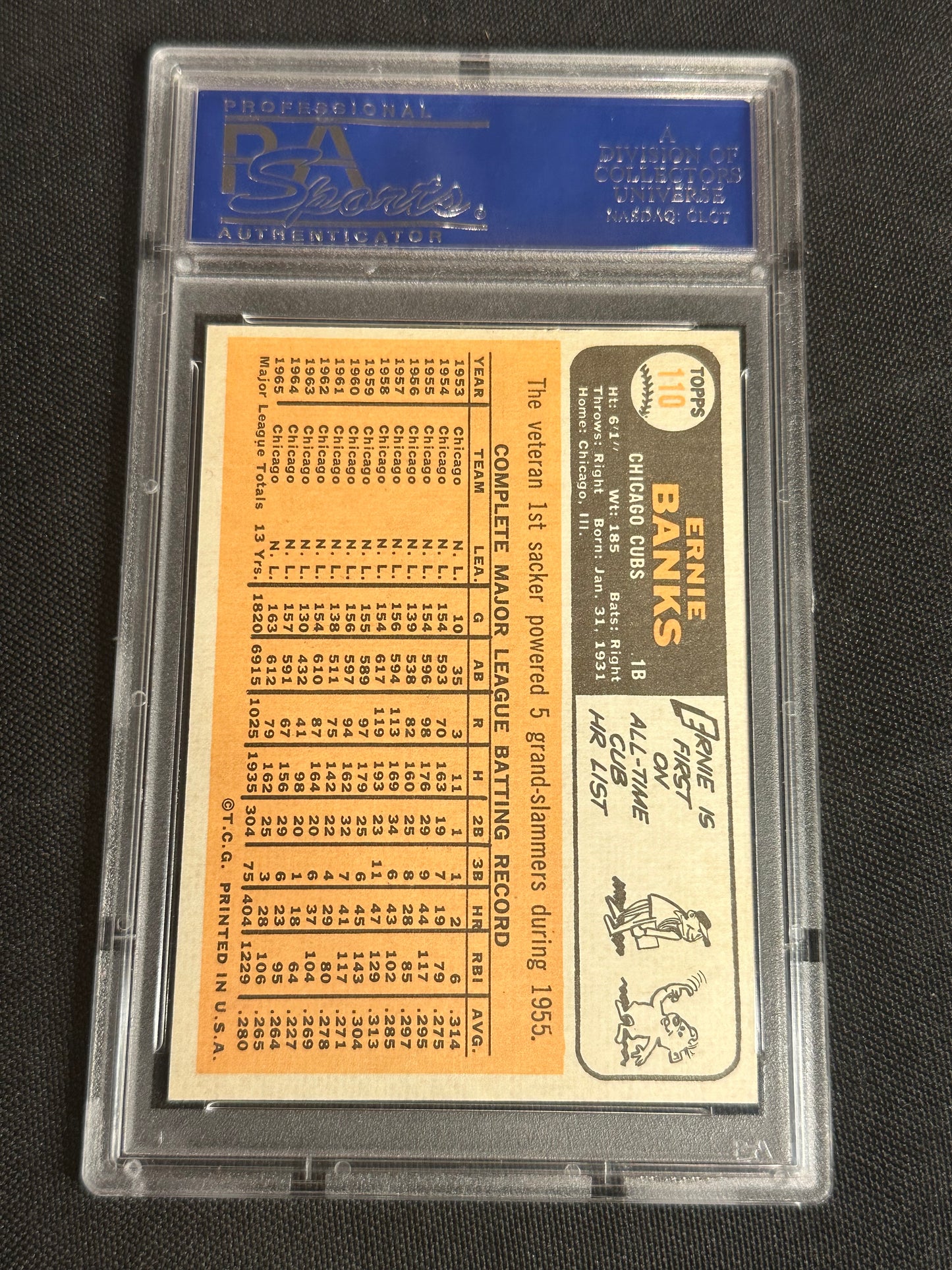 1966 Topps Ernie Banks #110 PSA 7
