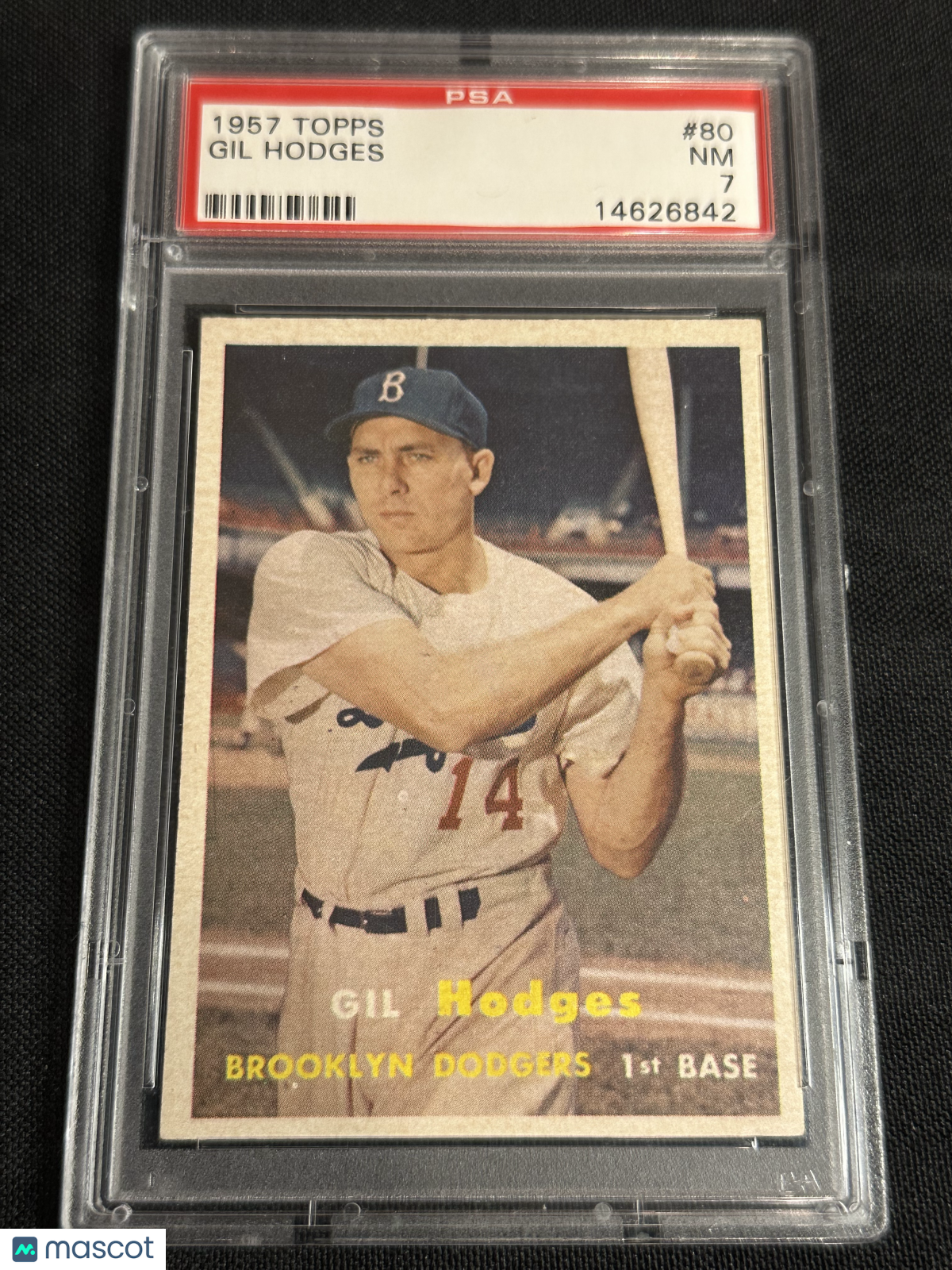 1957 Topps Gil Hodges #80 PSA 7