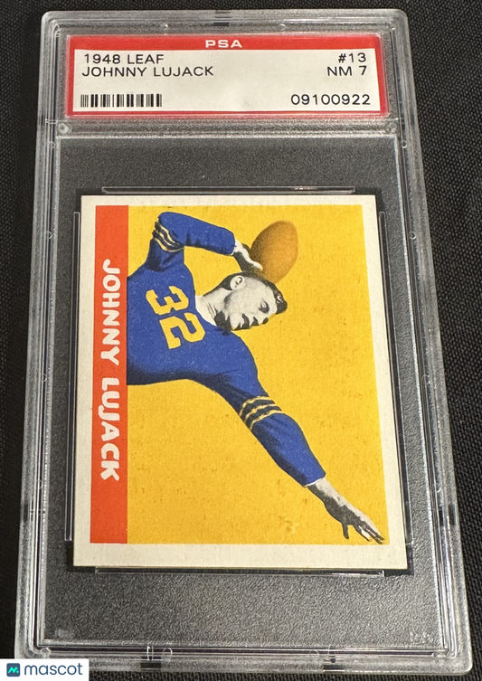 1948 Leaf Johnny Lujack #13 PSA 7