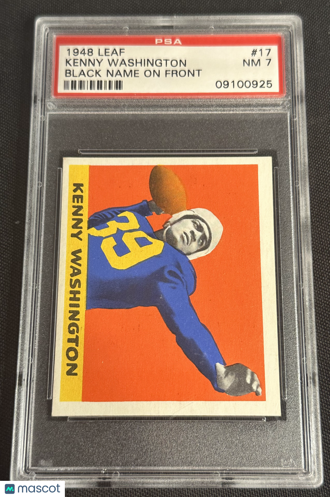 1948 Leaf Kenny Washington #17 Black Name On Front PSA 7