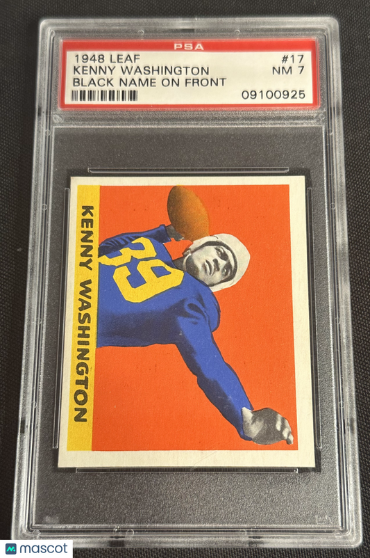 1948 Leaf Kenny Washington #17 Black Name On Front PSA 7