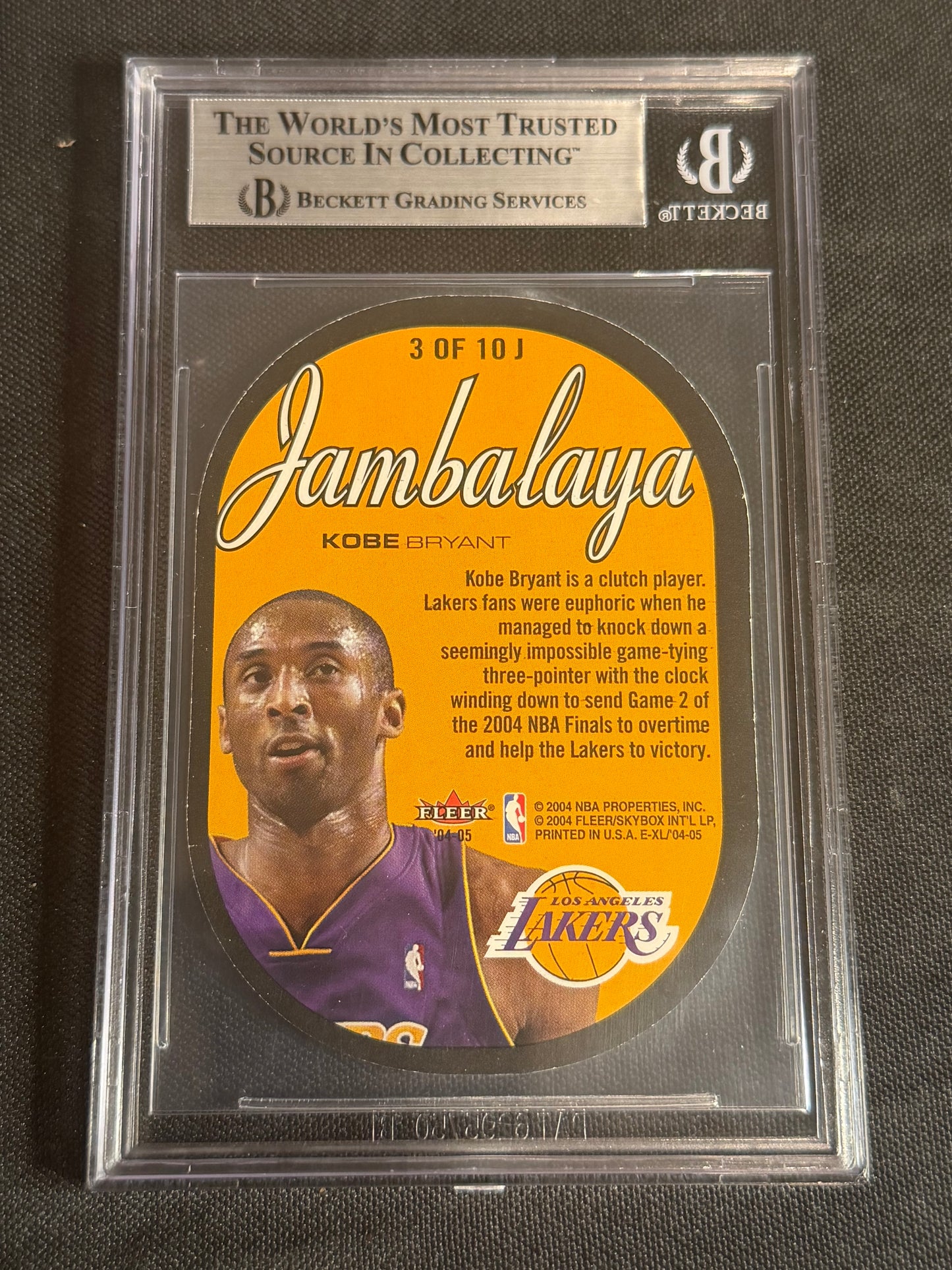 2004 E-XL Jambalaya Kobe Bryant #3 BGS 9