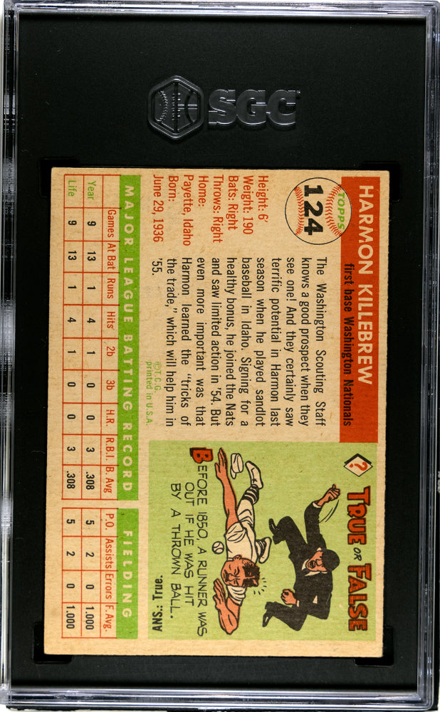 1955 Topps Harmon Killebrew #124 SGC 4