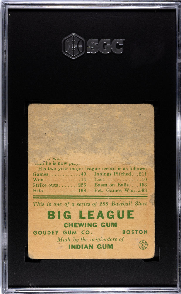 1938 Goudey Heads Up Bob Feller #264 SGC A
