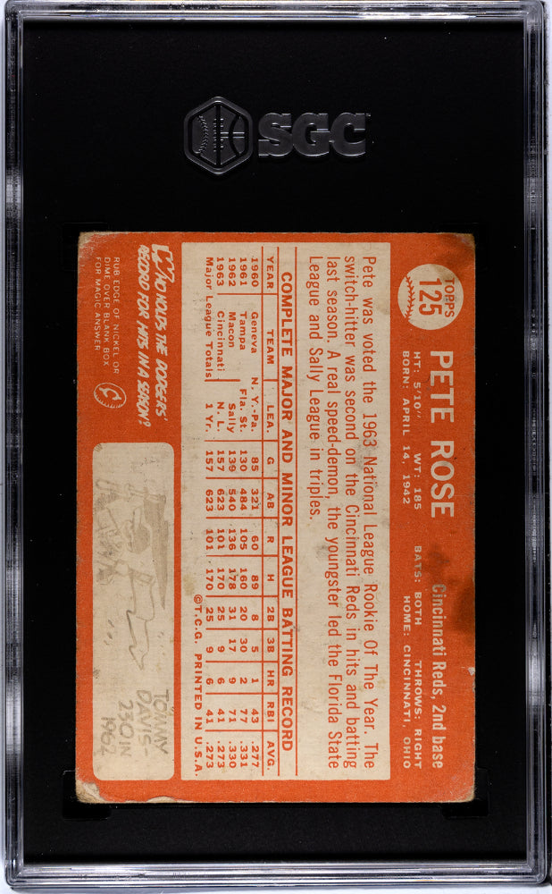 1964 Topps Pete Rose #125 SGC 1