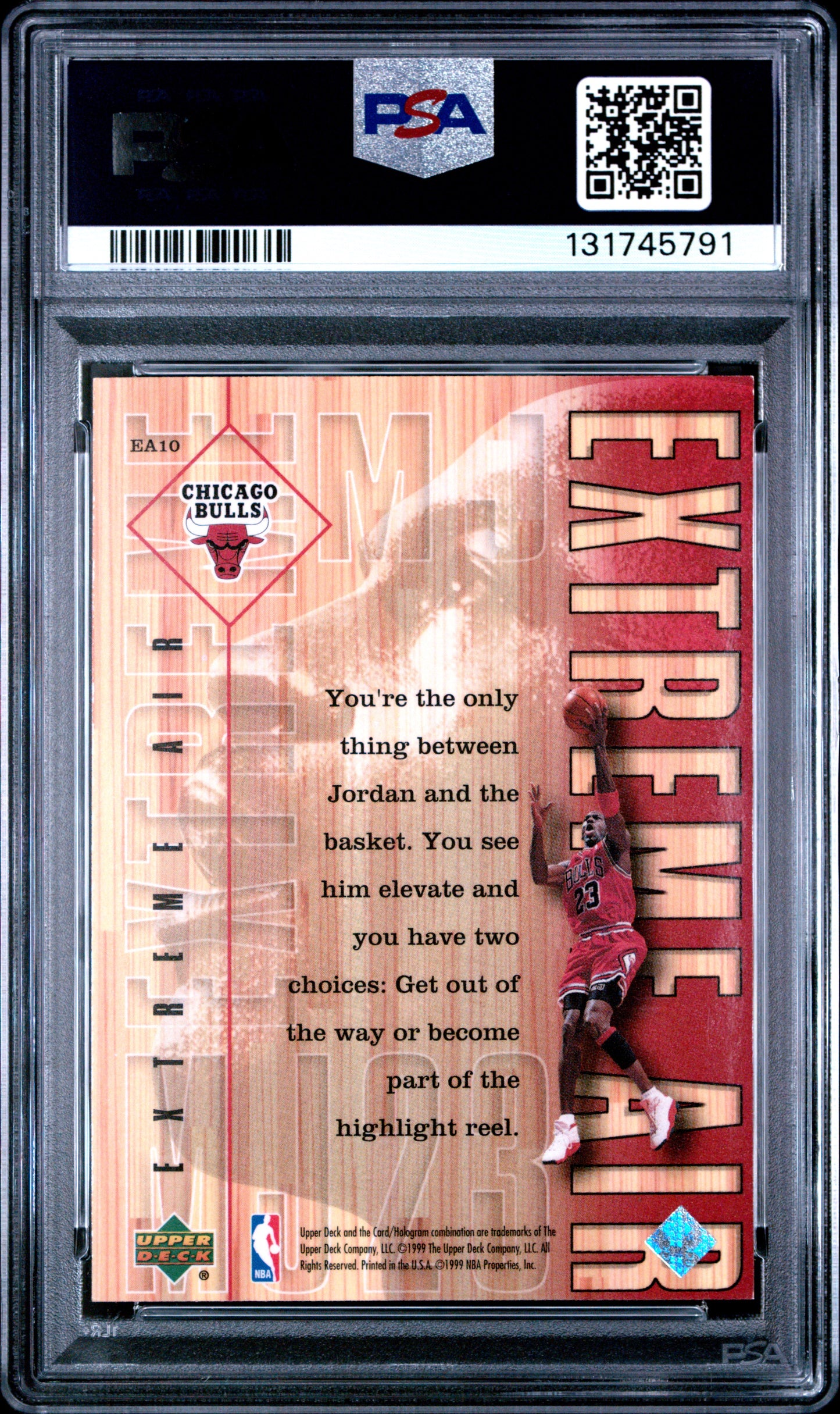 1999 Upper Deck MJ Athlete Of The Century Extreme Air Michael Jordan #EA10 PSA 9