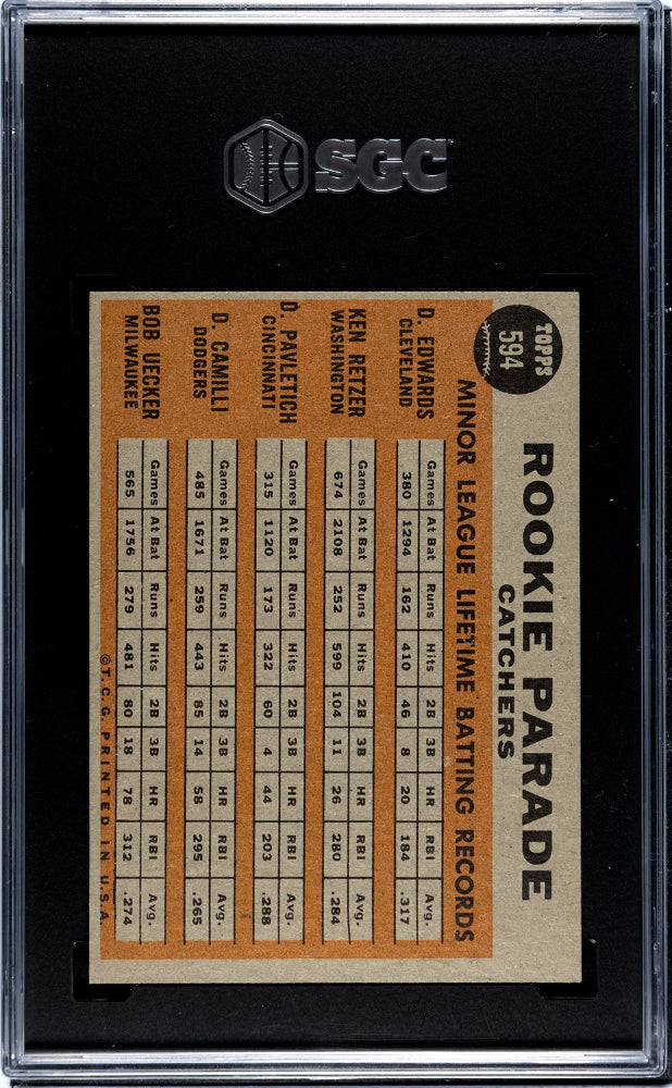 1962 Topps Bob Uecker #594 SGC 6