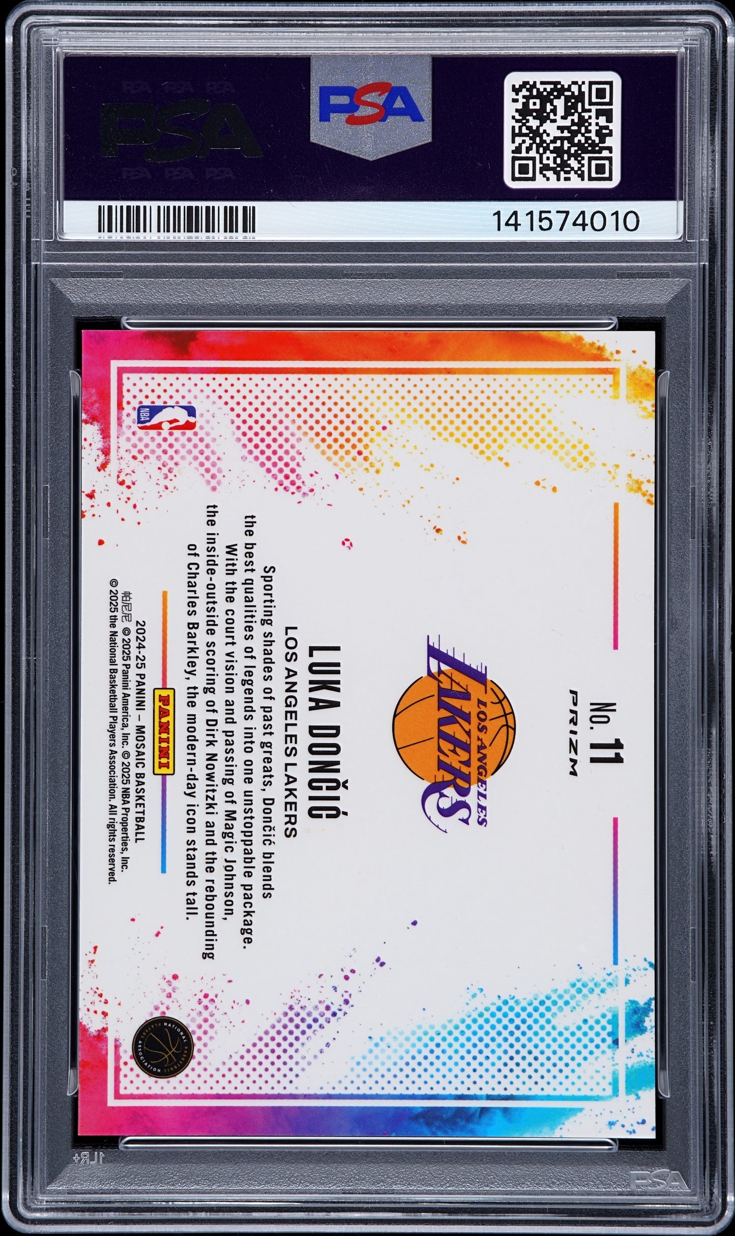 2024 Panini Mosaic Color Blast Luka Doncic #11 PSA 10