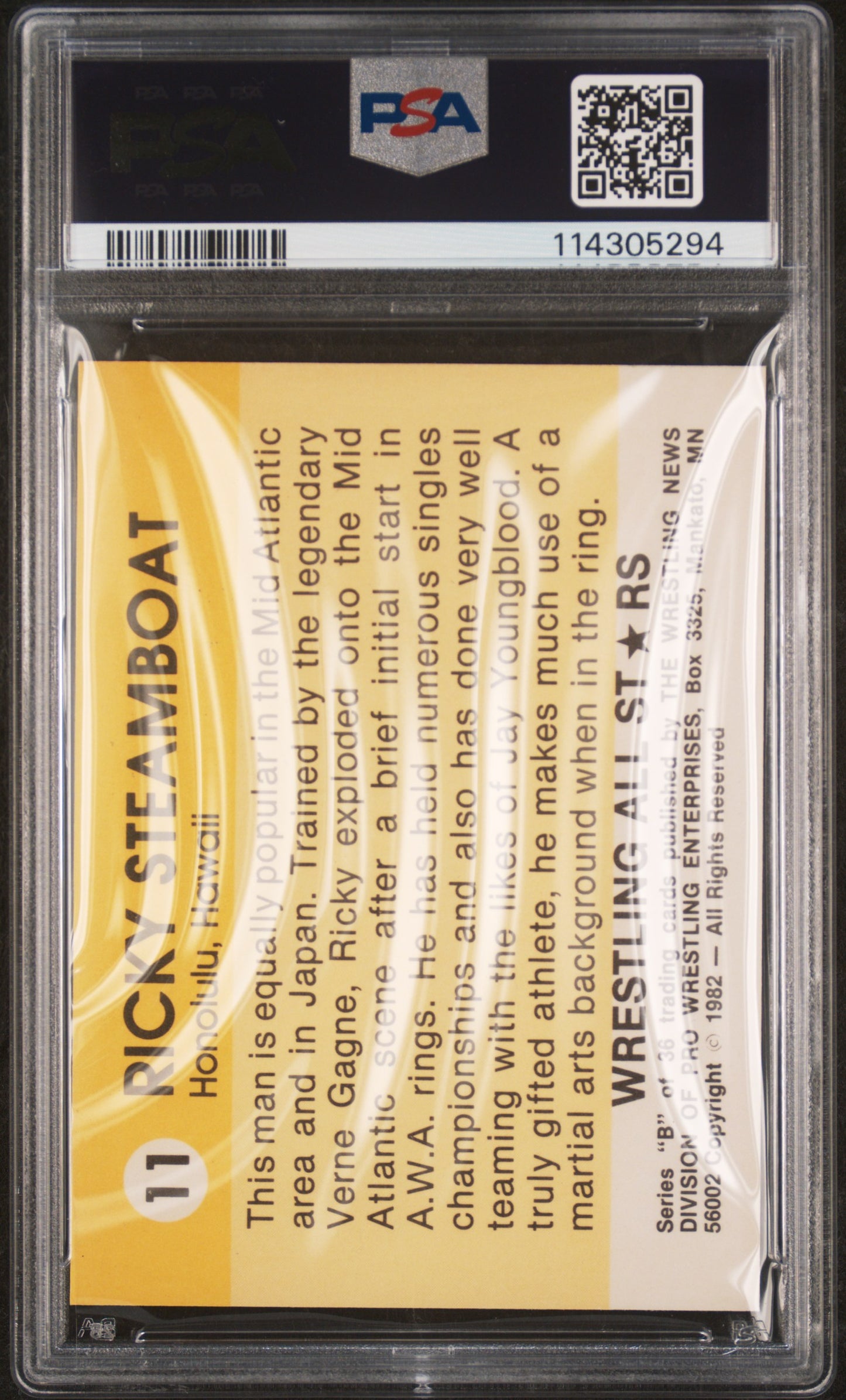 1982 Wrestling All-Stars-Series B Ricky Steamboat #11 Rookie PSA 7