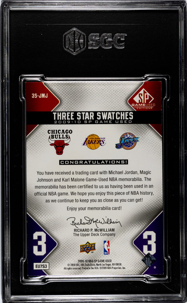 2009-10 UD Game Swatches Jordan Malone Magic SGC 8.5