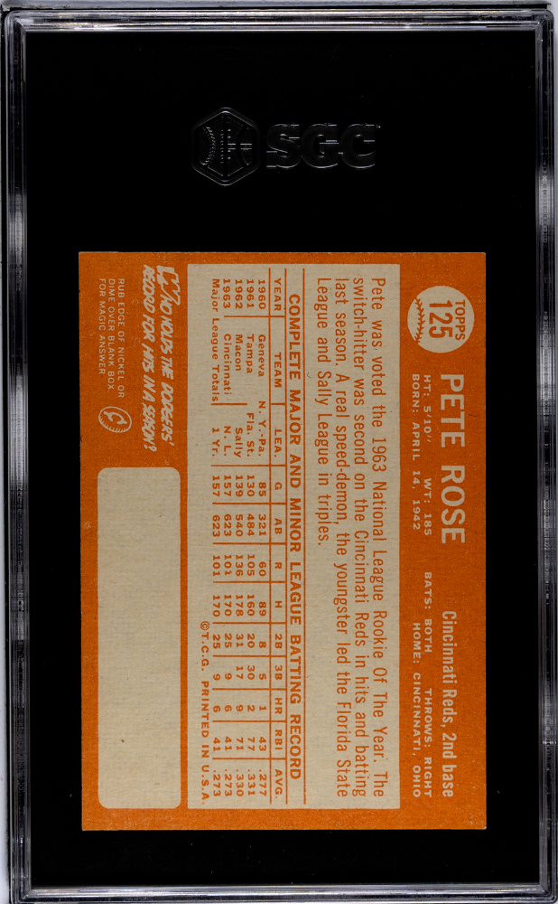 1964 Topps Pete Rose #125 SGC 6.5