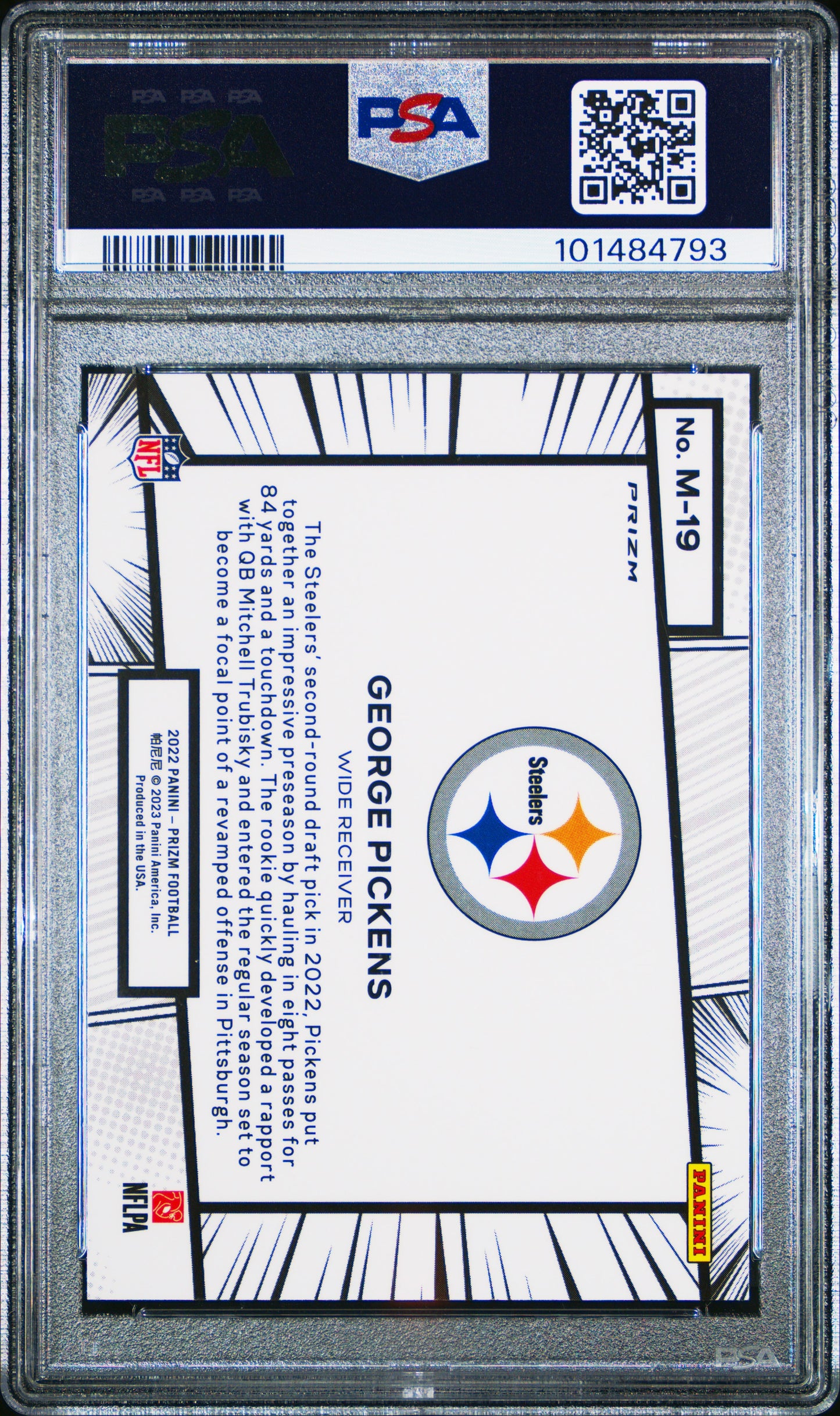 2022 Panini Prizm Manga George Pickens #M19 PSA 10