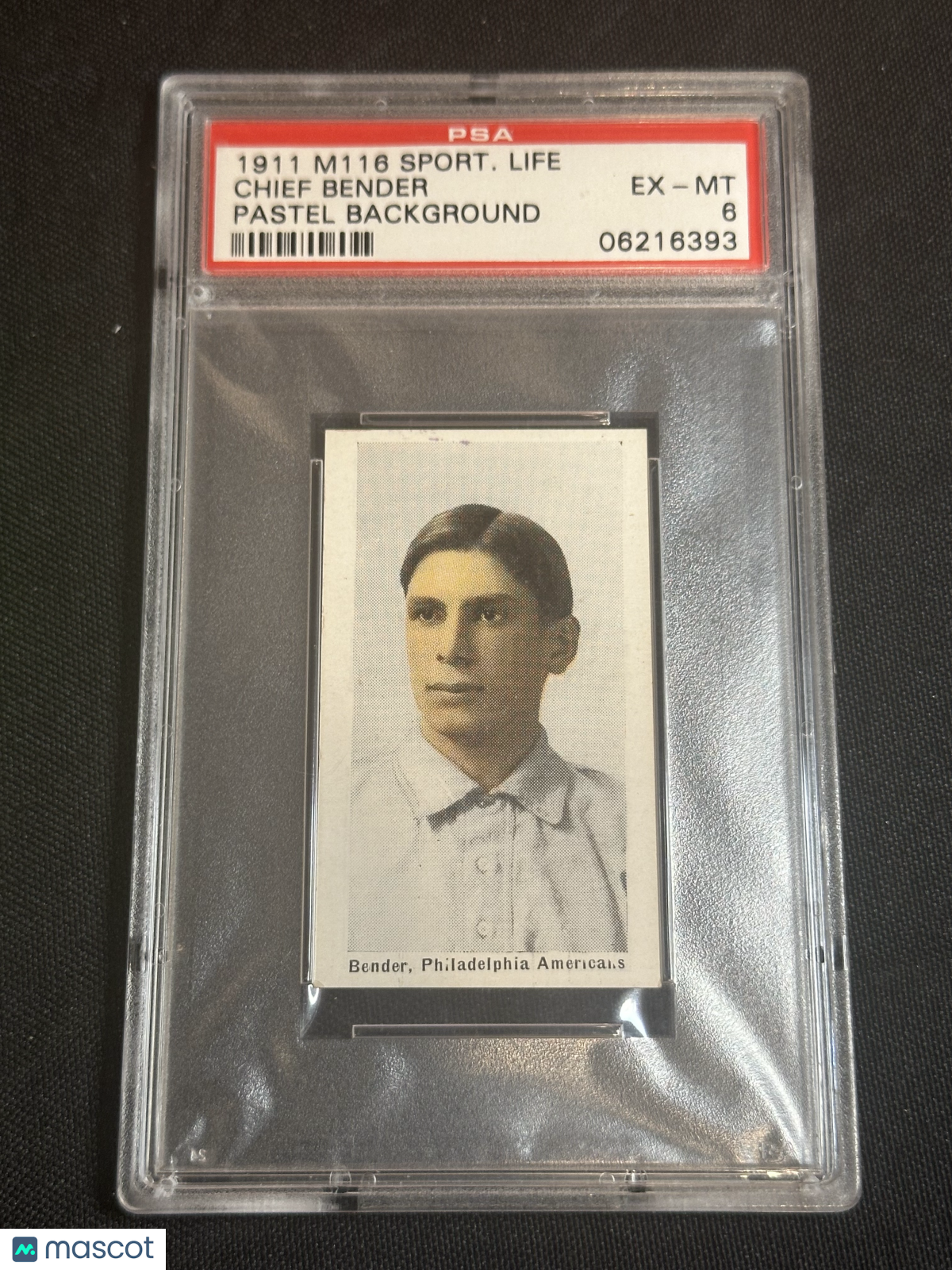 1911 M116 Sporting Life Chief Bender Pastel Background PSA 6