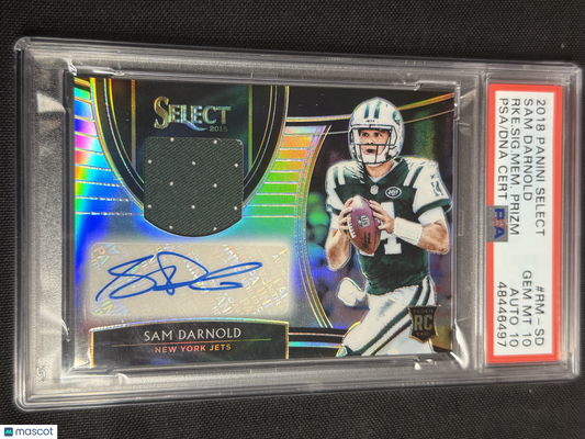 2018 Panini Select Rookie Signature Sam Darnold PSA 10