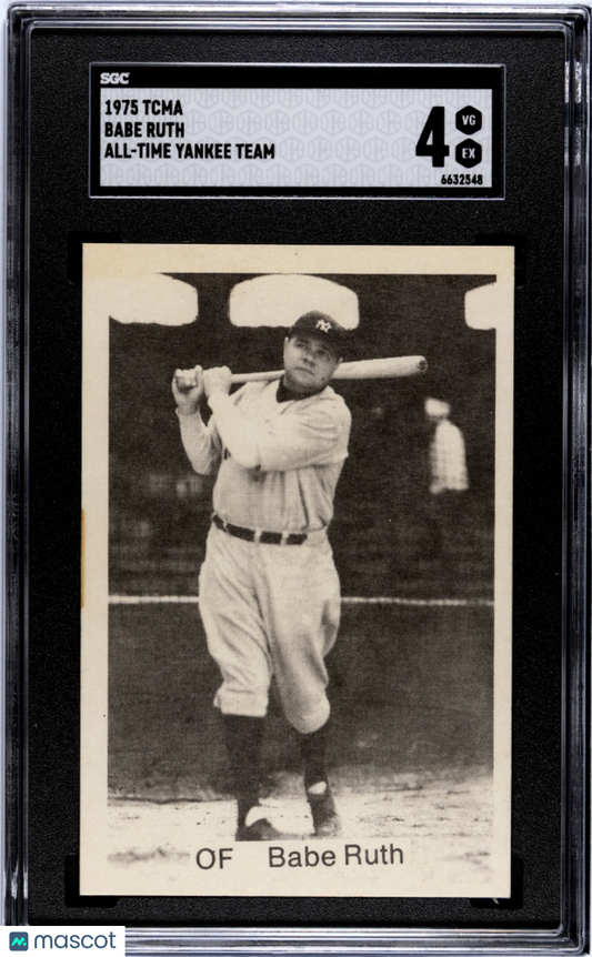 1975 Tcma Babe Ruth All Time Yankee Team SGC 4