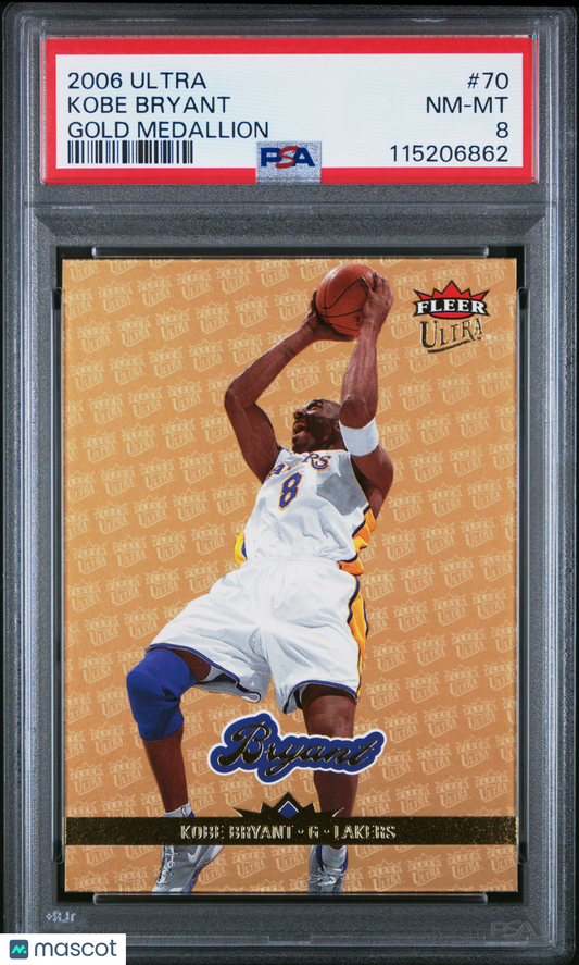 2006 Ultra Kobe Bryant #70 Gold Medallion PSA 8