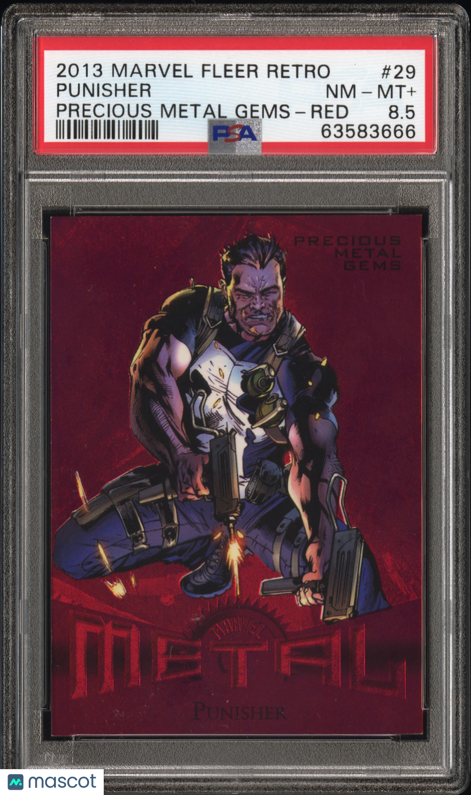 2013 Marvel Fleer Retro Precious Metal Gems Punisher #29 PSA 8.5