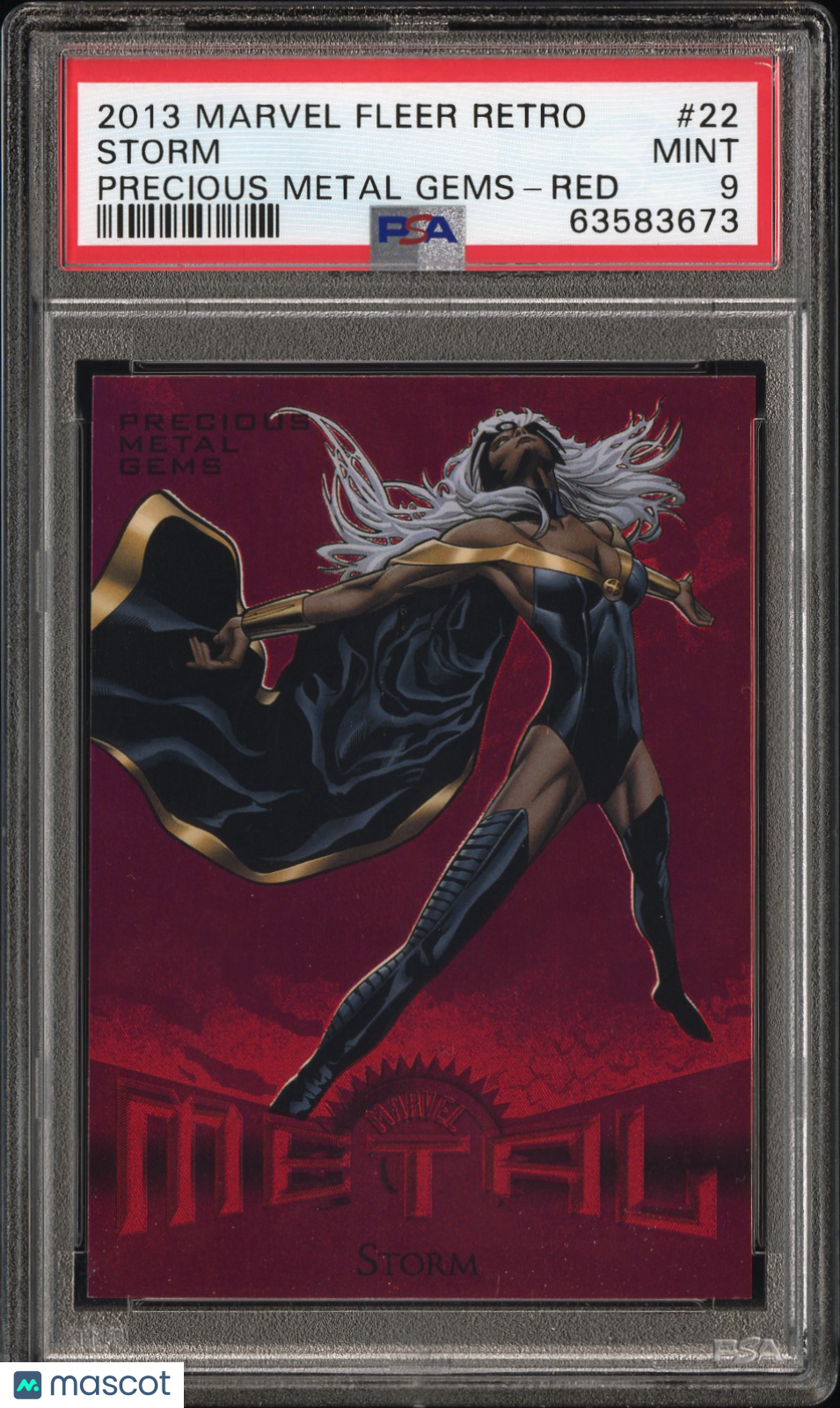 2013 Marvel Fleer Retro Precious Metal Gems Storm #22 PSA 9