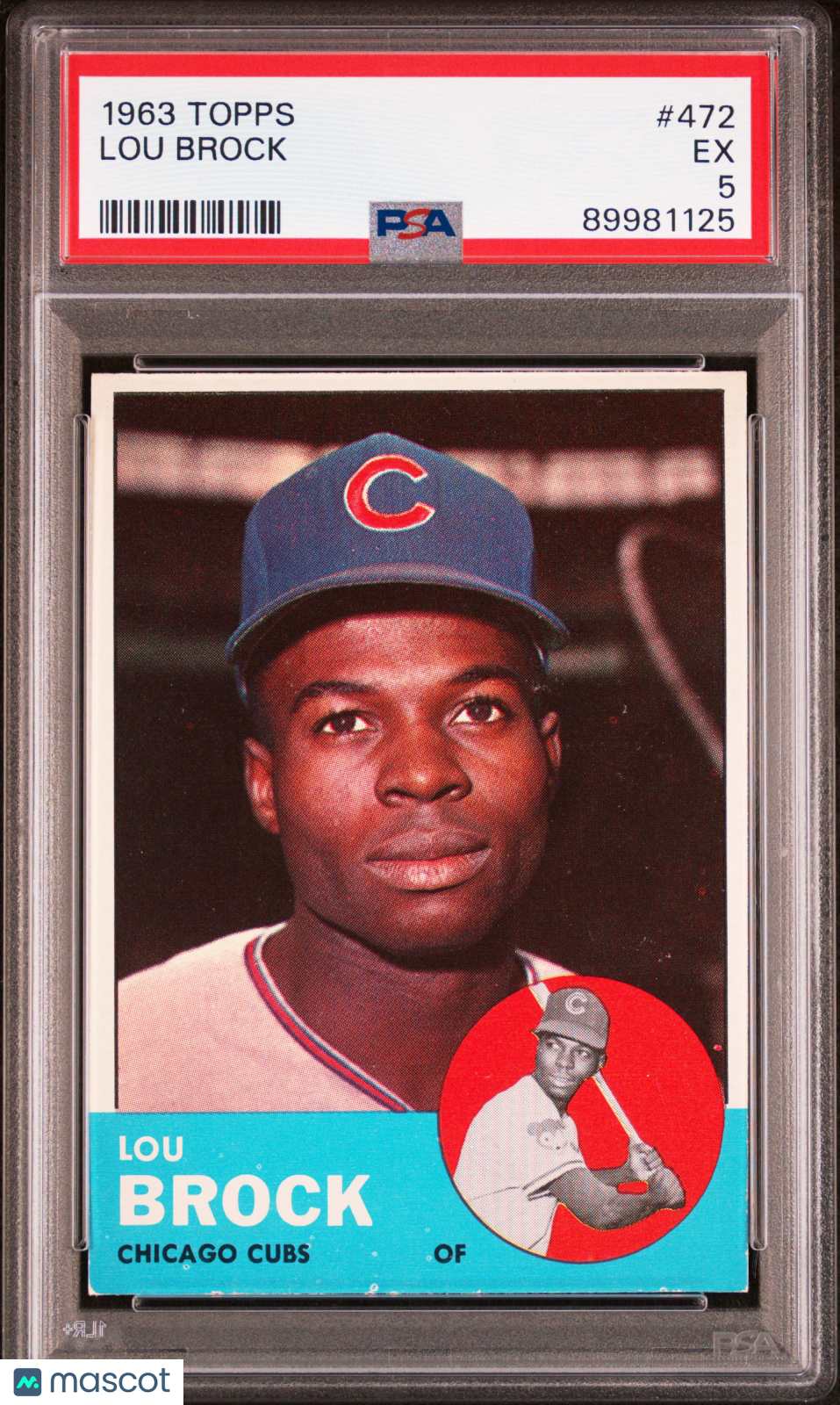 1963 Topps Lou Brock #472 PSA 5