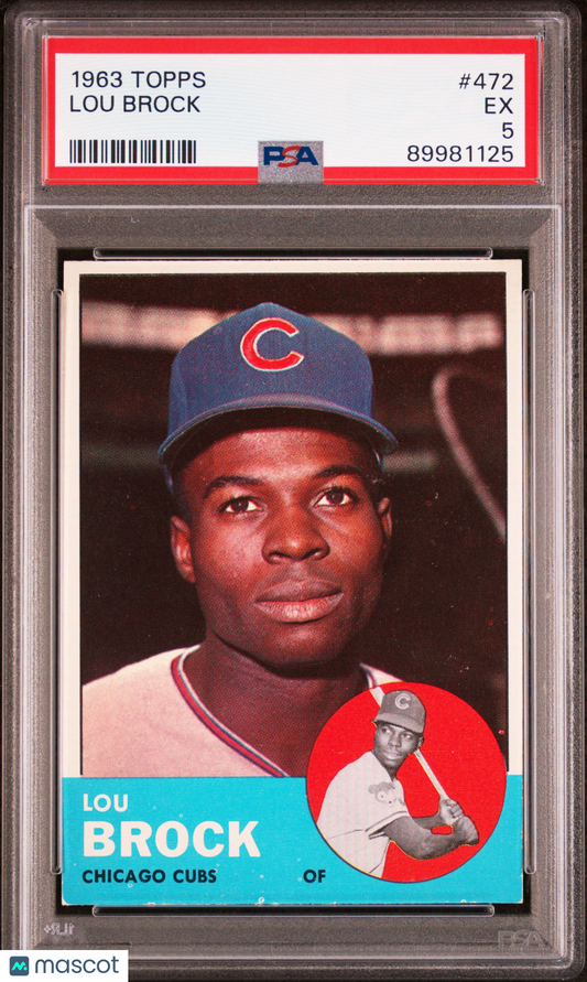1963 Topps Lou Brock #472 PSA 5