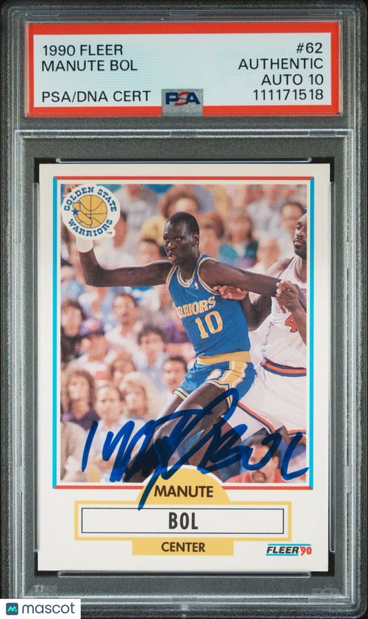1990 Fleer Manute Bol #62 PSA A