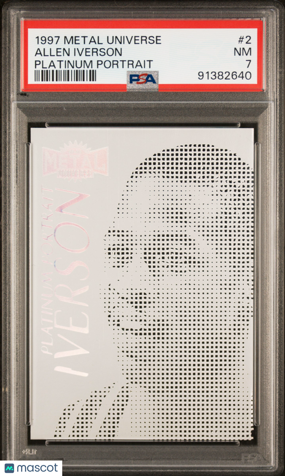 1997 Metal Universe Platinum Portrait Allen Iverson #2 PSA 7