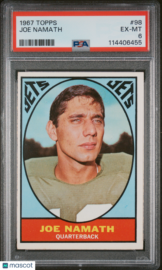 1967 Topps Joe Namath #98 PSA 6