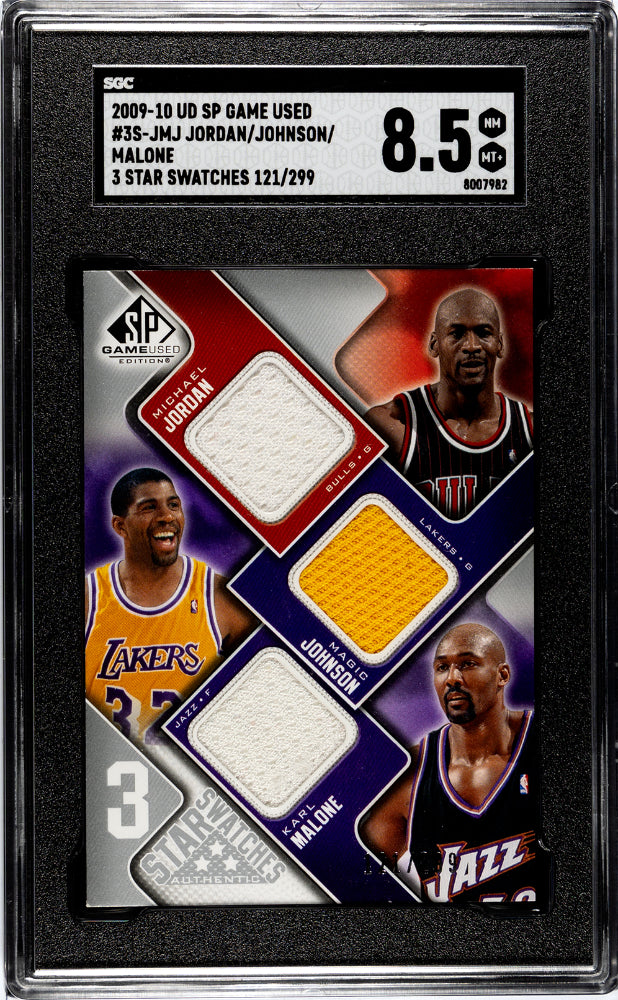 2009-10 UD Game Swatches Jordan Malone Magic SGC 8.5