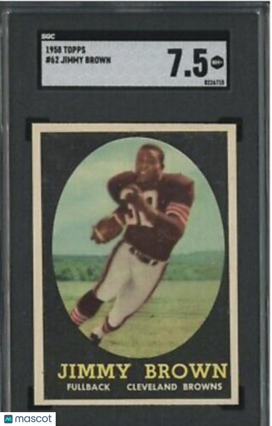 1958 Topps #62 Jim Brown rookie card SGC 7.5