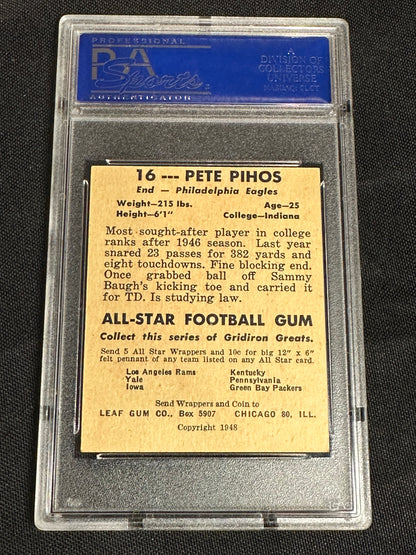 1948 Leaf Pete Pihos #16 PSA 7