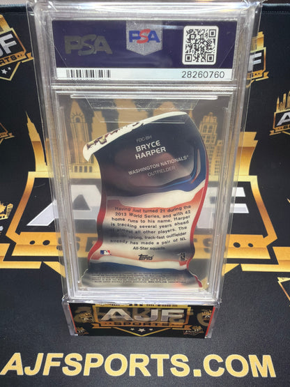 2014 Bowman Chrome Fire Die-Cut Refractors Bryce Harper #BH Refractor PSA 10