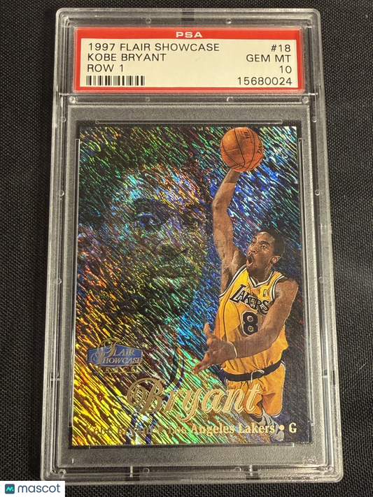 1997 Flair Showcase Kobe Bryant #18 Row 1 PSA 10