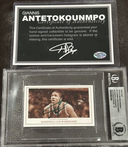 2014 Leaf Peck & Snyder  RC Giannis Antetokounmpo 250 made AUTO BGS Authentic