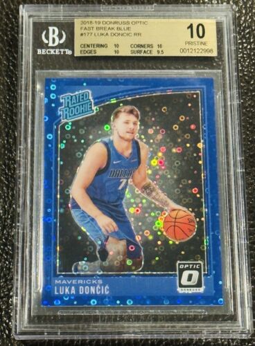 2018 Donruss Optic Blue Fast Break #177 Luka Doncic RC Rookie /50 - BGS 10 POP 2