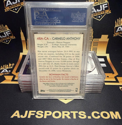 2009 Bowman '48 Autograph Carmelo Anthony #48ACA PSA 9