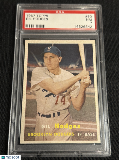 1957 Topps Gil Hodges #80 PSA 7