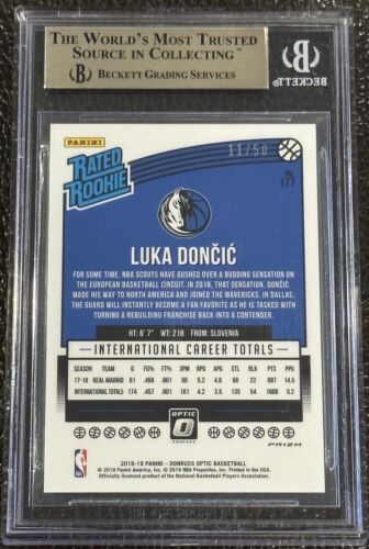 2018 Donruss Optic Blue Fast Break #177 Luka Doncic RC Rookie /50 - BGS 10 POP 2