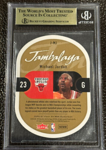 MICHAEL JORDAN 2006-07 FLEER EX JAMBALAYA #J-MJ. BGS 9.5 HIGH END