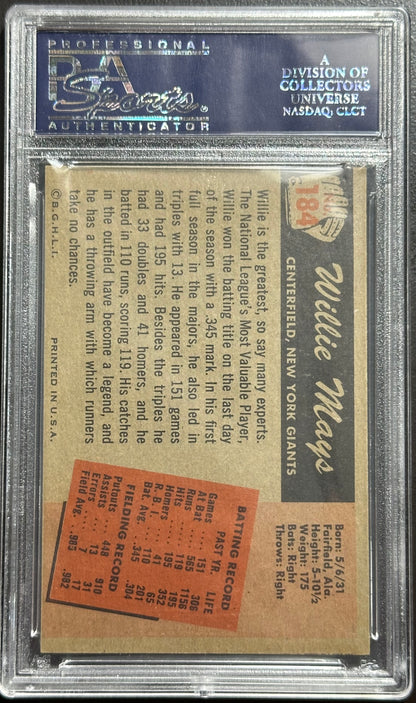 1955 Bowman Willie Mays #184 PSA 7