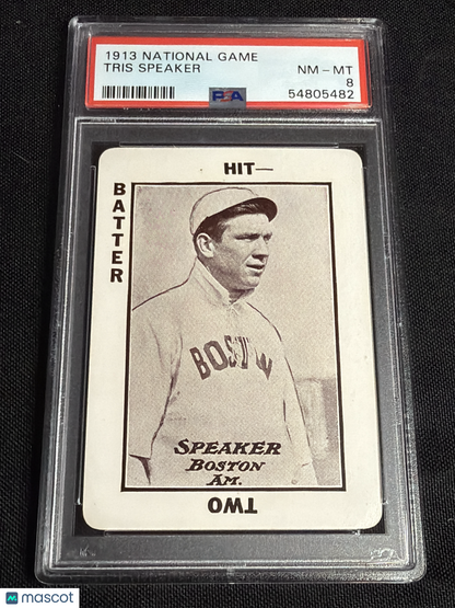 1913 National Game Tris Speaker PSA 8