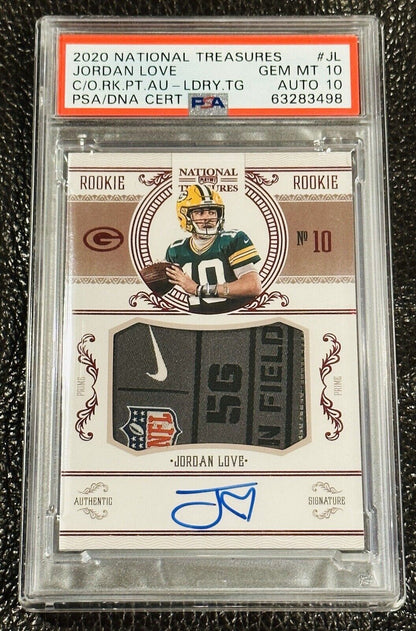 Jordan Love 2020 National Treasures RPA Prodigy # /5 PSA 10 Auto 10 LAUNDRY TAG