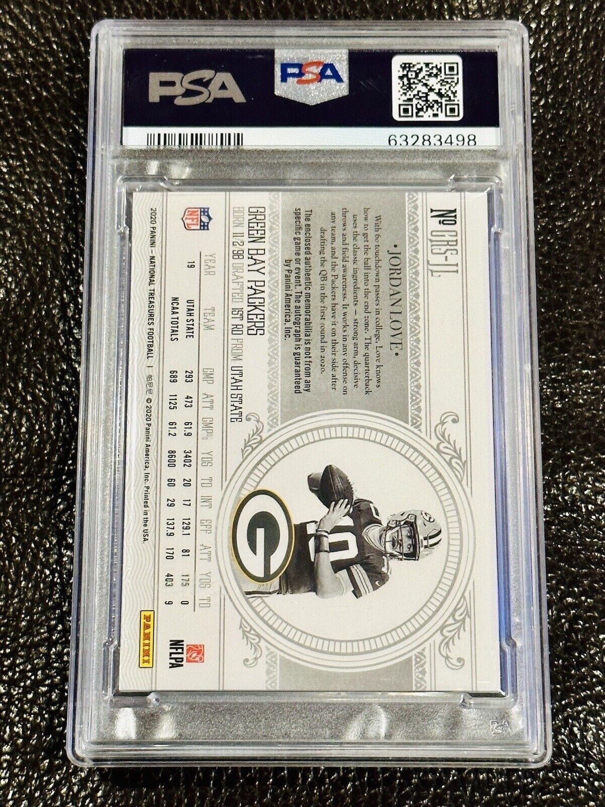 Jordan Love 2020 National Treasures RPA Prodigy # /5 PSA 10 Auto 10 LAUNDRY TAG