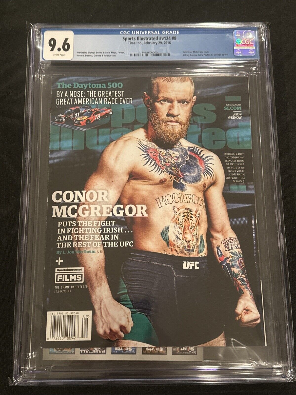 Conor McGregor 1st Sports Illustrated CGC 9.6 Newsstand 2/29/16 New Slab!