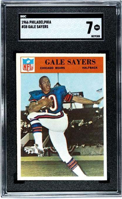 1966 PHILADELPHIA #38 GALE SAYERS RC BEARS HOF SGC 7 NM