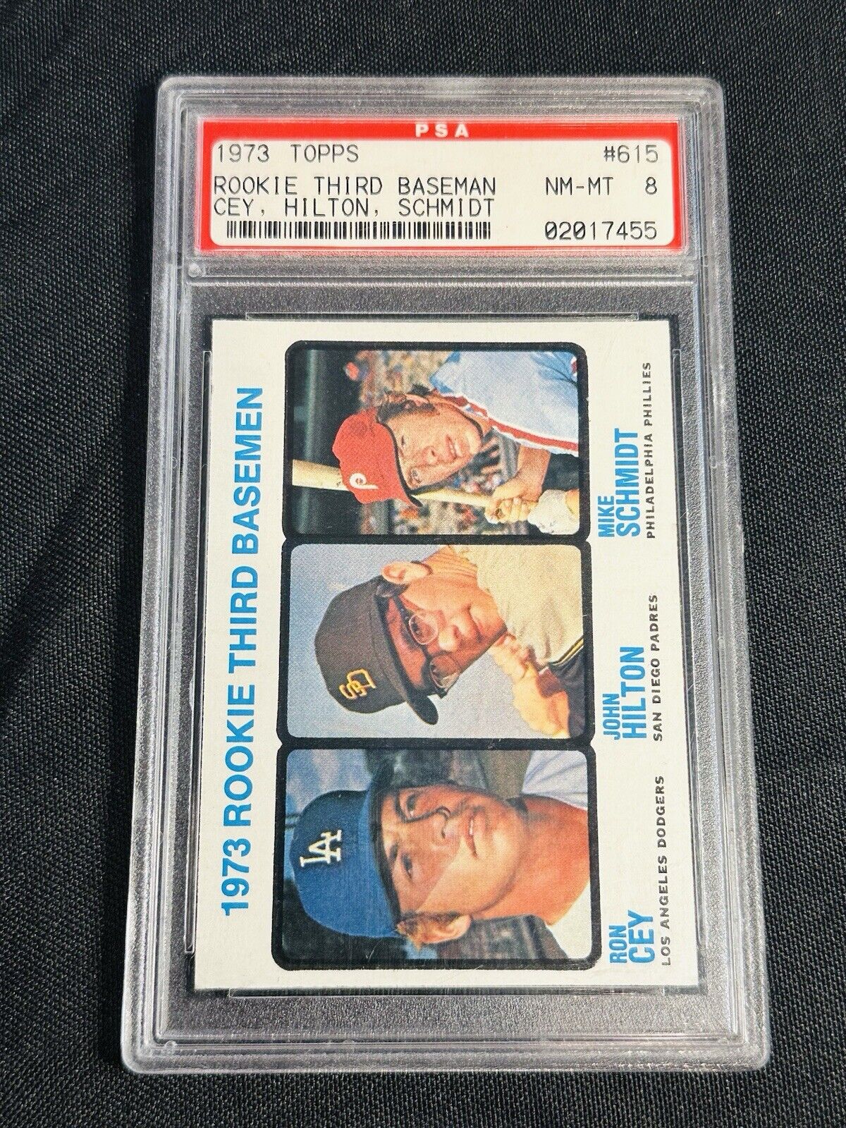 1973 Topps #615 Mike Schmidt Rookie PSA 8