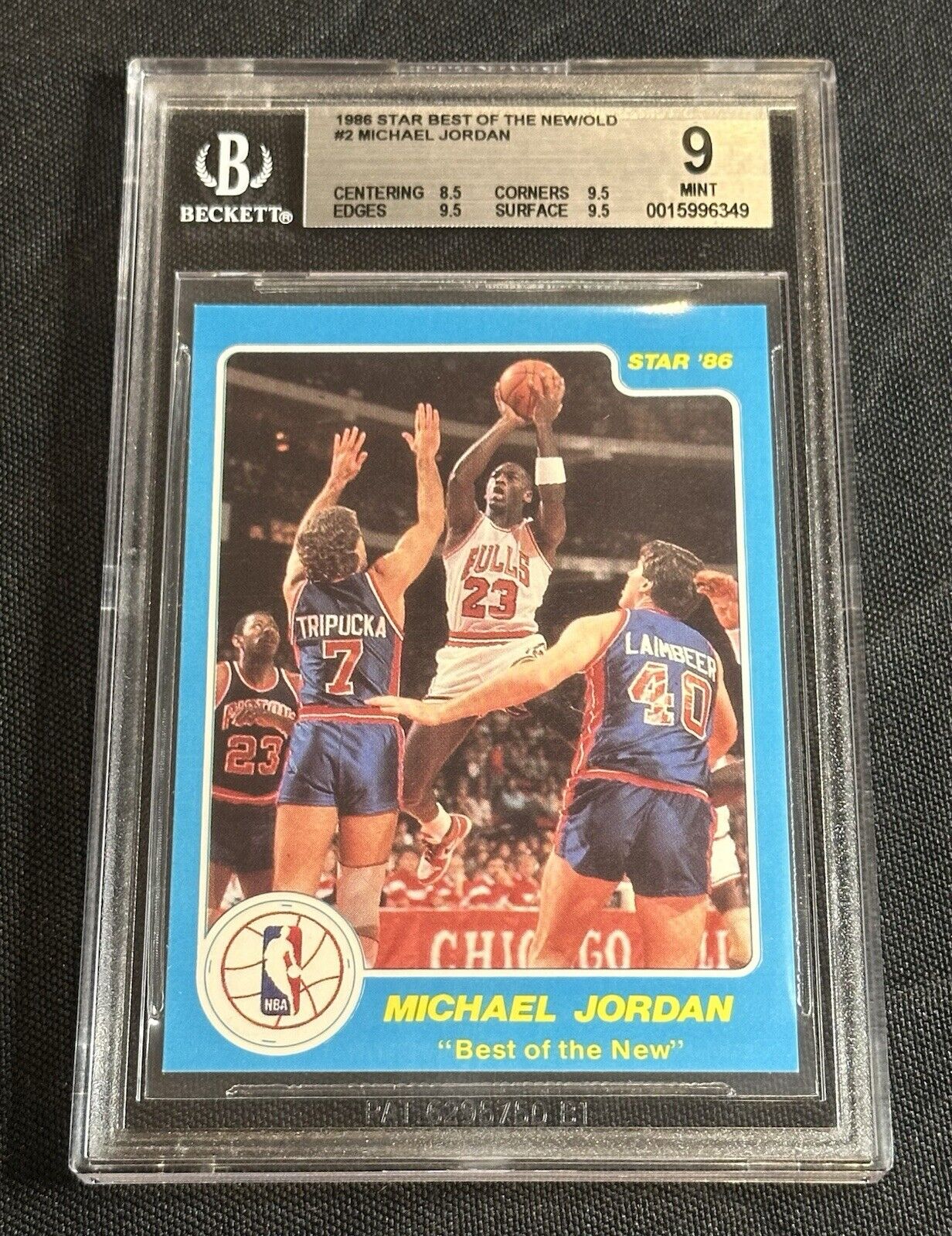 1986 Star Best Of The New #2 Michael Jordan RC BGS 9  3-9.5 Subs COMPLETE SET