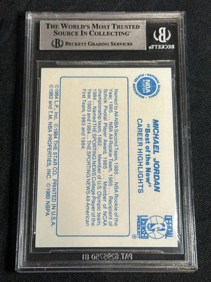 1986 Star Best Of The New #2 Michael Jordan RC BGS 9  3-9.5 Subs COMPLETE SET