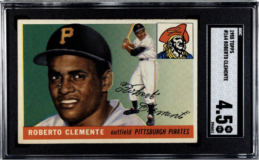 1955 Topps #164 Pirates HOF Roberto Clemente Rookie Rc SGC 4.5 Under Graded