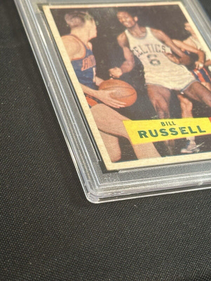 1957 Topps #77 Bill Russell Celtics RC HOF San Francisco PSA 2 - GOOD